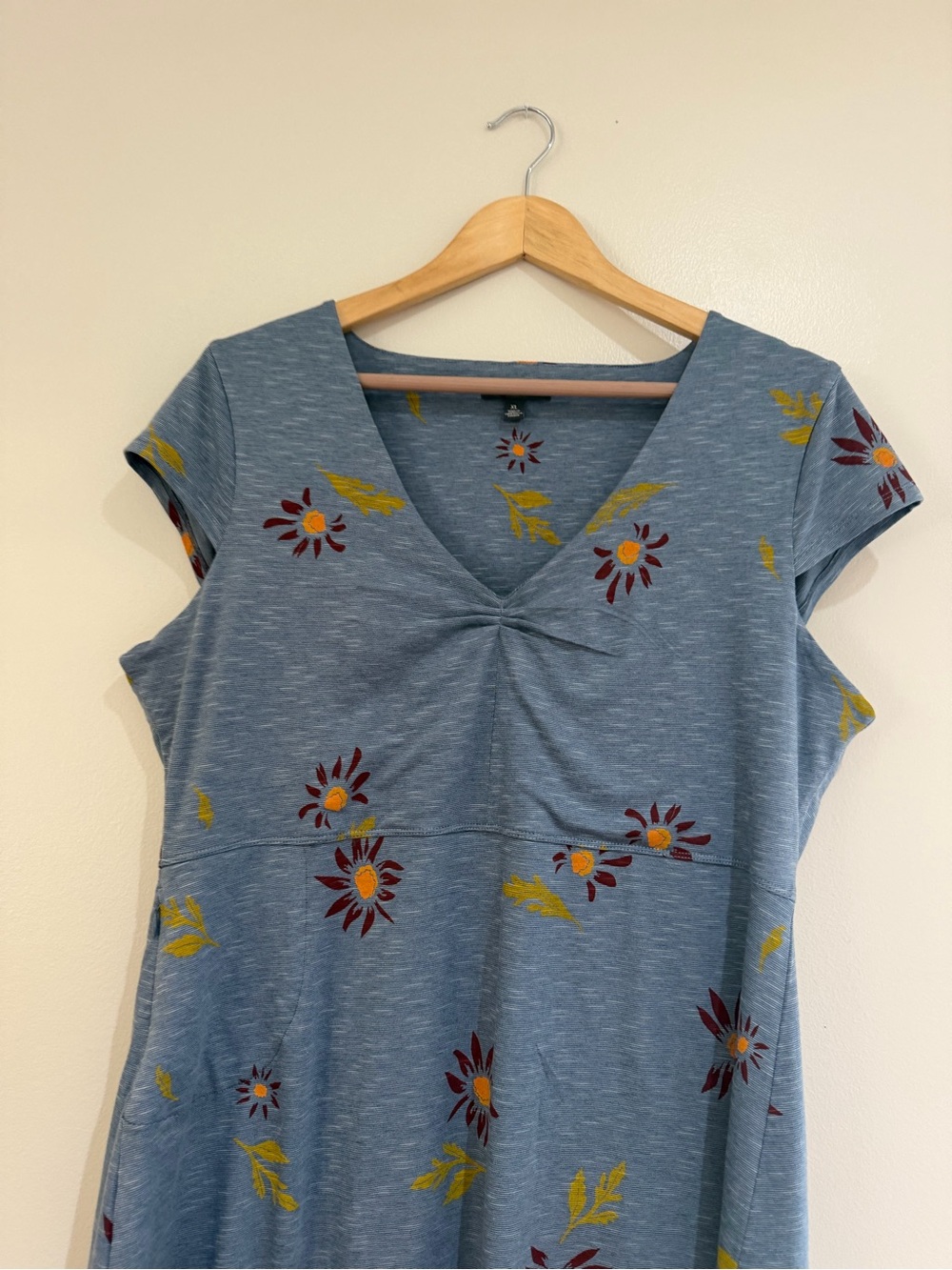 Toad & Co Women’s Rosemarie Dress Color-
Enamel Blue organic cotton XL - Picture 5 of 11
